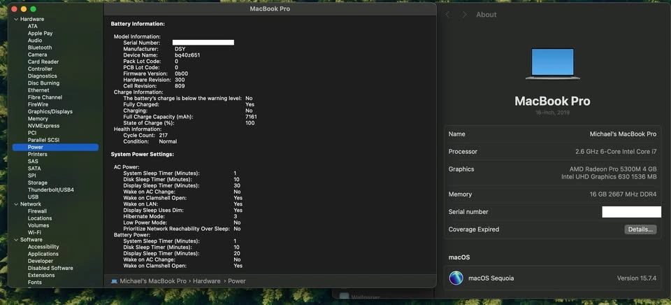 Macbook Pro 2019 16" - Radeon Pro 5300M - photo 4