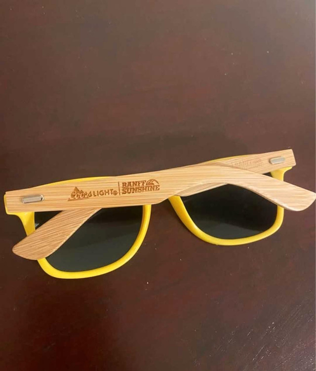 Yellow Banff Sunshine Wooden Bamboo Sunglasses - photo 2