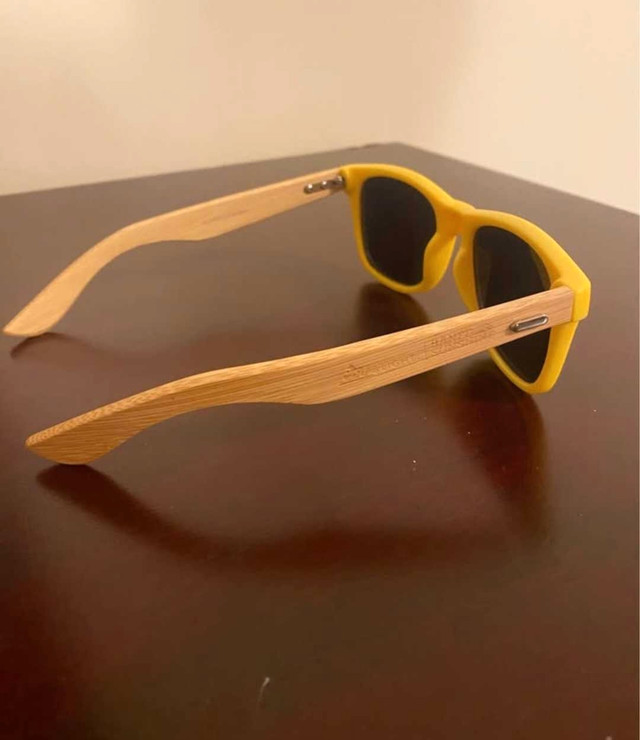 Yellow Banff Sunshine Wooden Bamboo Sunglasses - photo 4