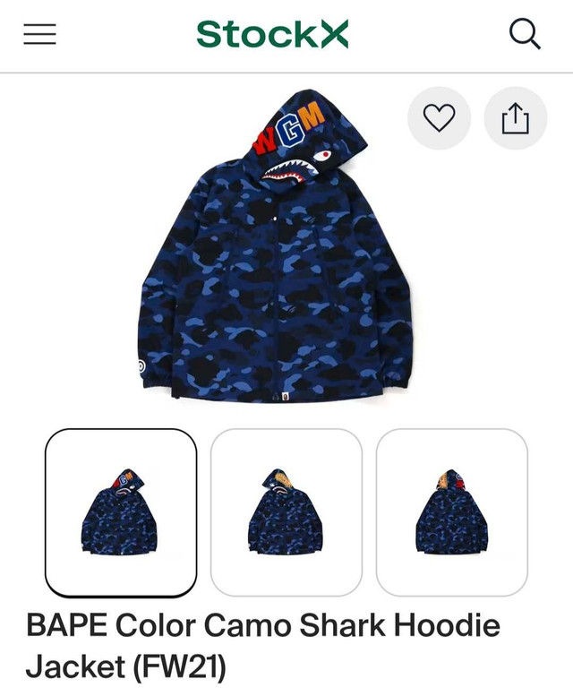 BAPE Navy Blue Camo Jacket