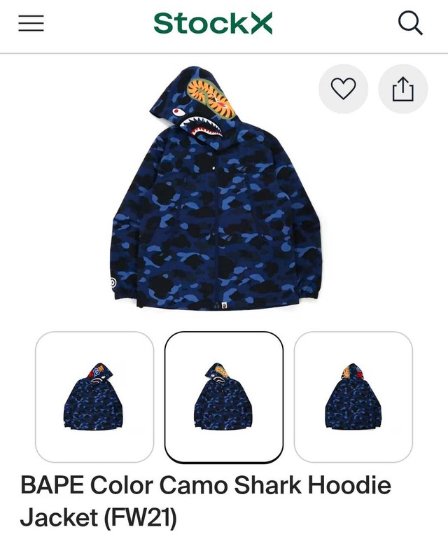 BAPE Navy Blue Camo Jacket - photo 2