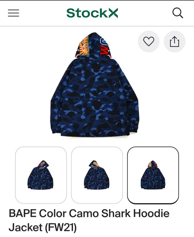 BAPE Navy Blue Camo Jacket - photo 3