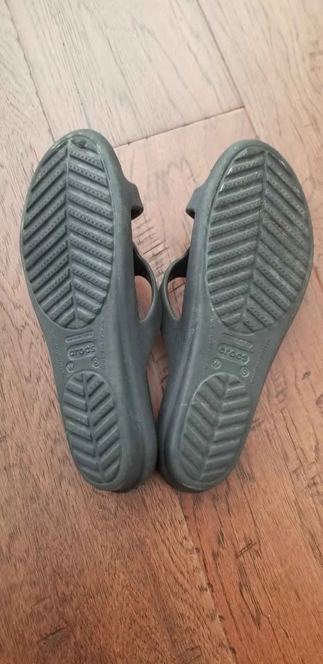 Crocs Dark Grey Slide Sandals W8 - photo 5