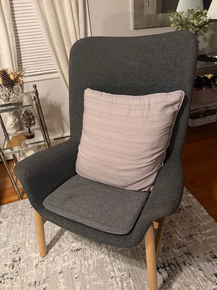 Modern Dark Gray Sectional Sofa + Accent Chair + Side Table - photo 2