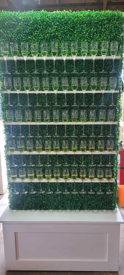 Champagne wall FOR RENT 7 feet tall! Holds 60 flutes. - photo 5