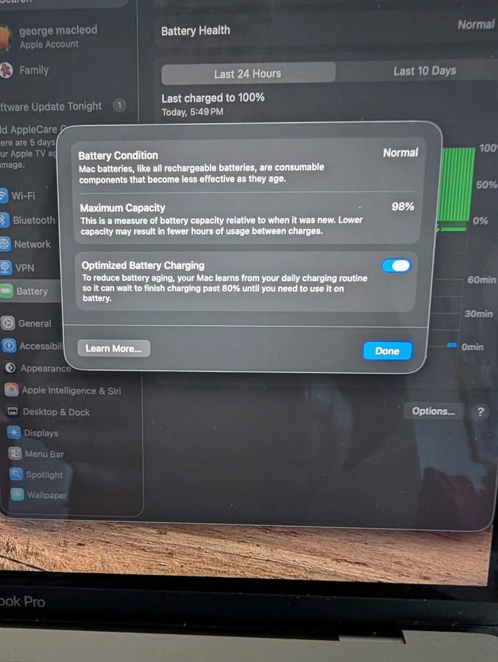 MacBook Pro M2 98% battery life - photo 3