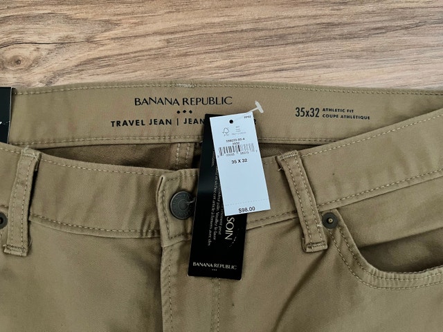 2 Banana Republic Travel Jeans - 35x32 - New w/ Tags - photo 3