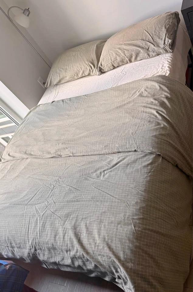 DELIVERY - FULL BED SET: Mattress+Frame+Duvet+Pillows+Sheets