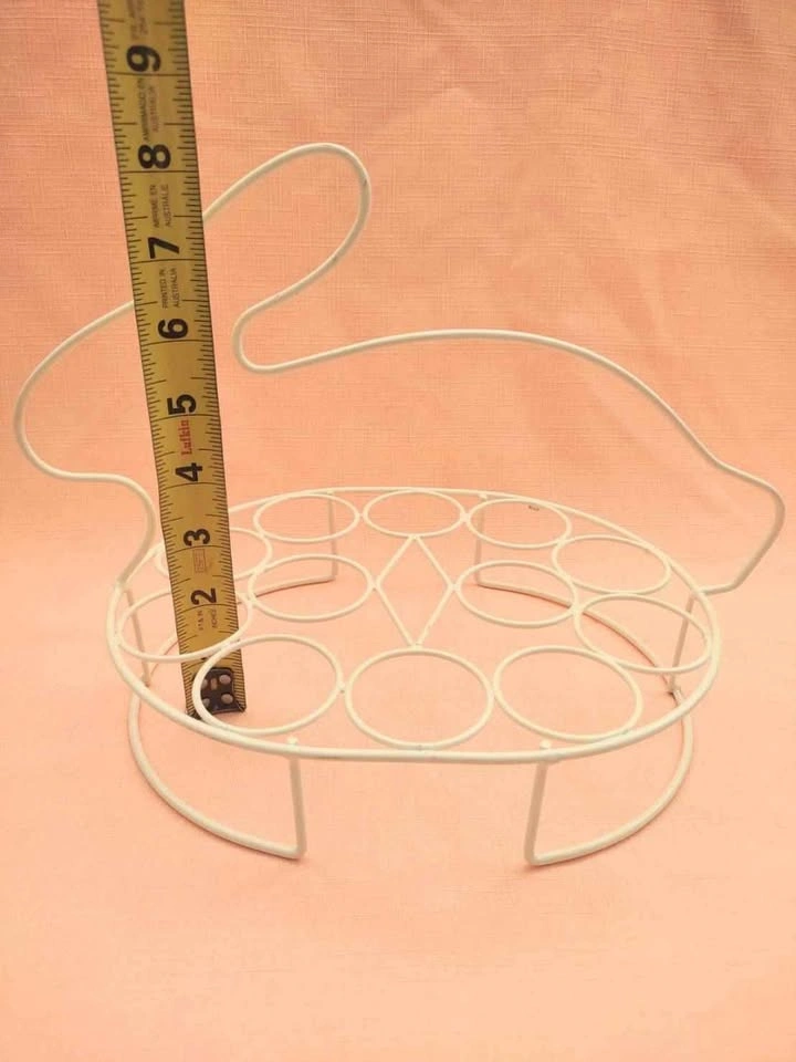 White Metal Easter Bunny Egg Holder/Display Rack - photo 3