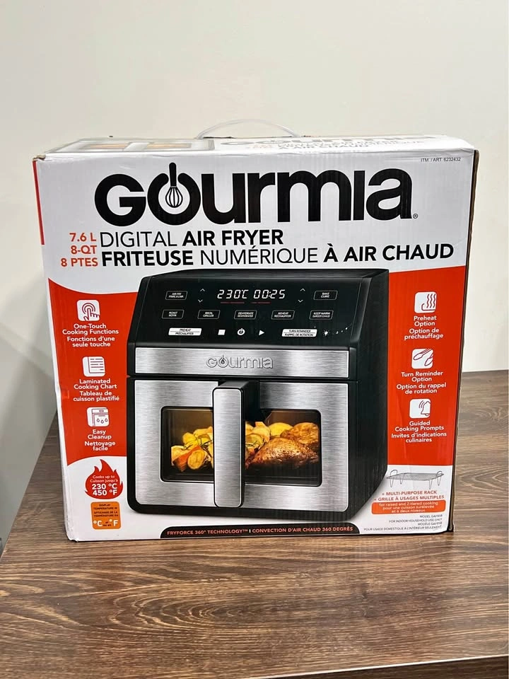 Gourmia 7.6L Digital Air Fryer – Clean & Working