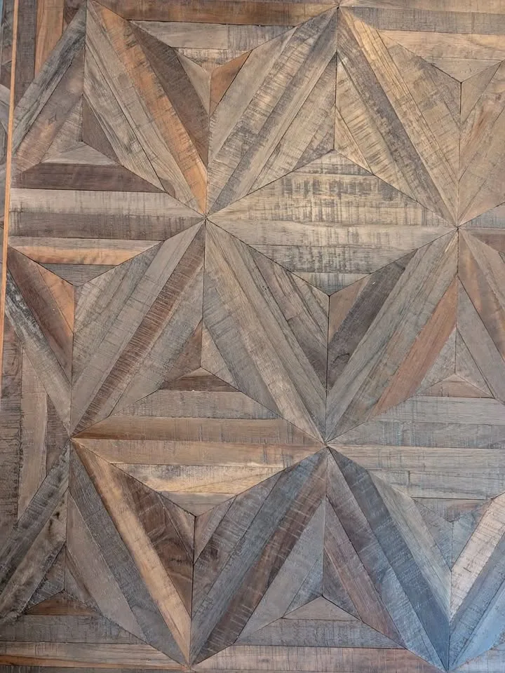 Rustic Wood Dining Table, Bench and 4 chairs image indicator(3)