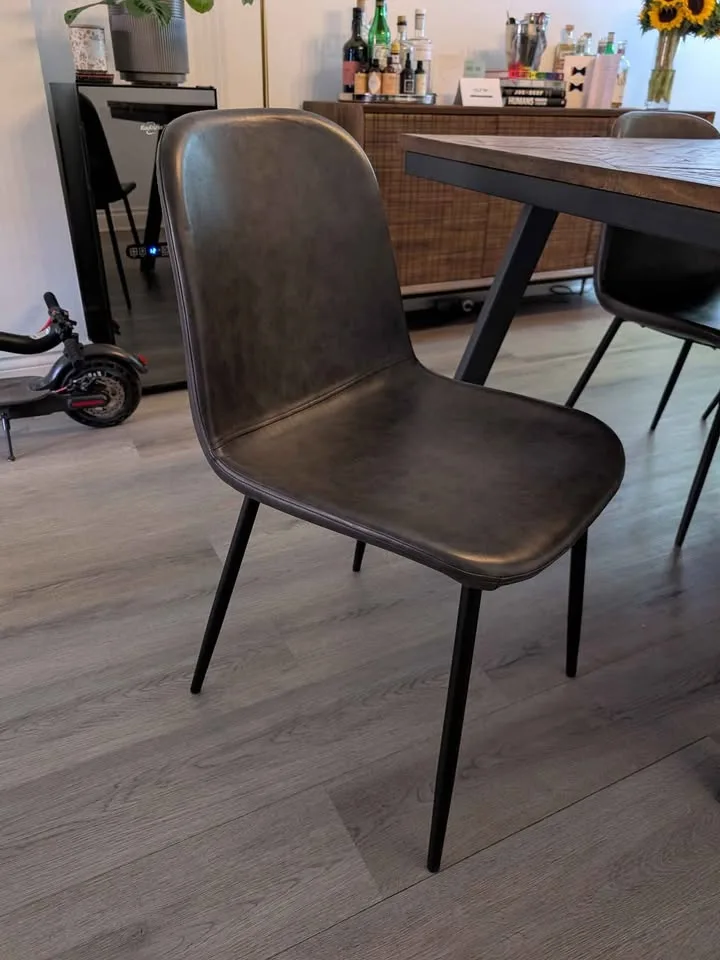 Rustic Wood Dining Table, Bench and 4 chairs image indicator(8)