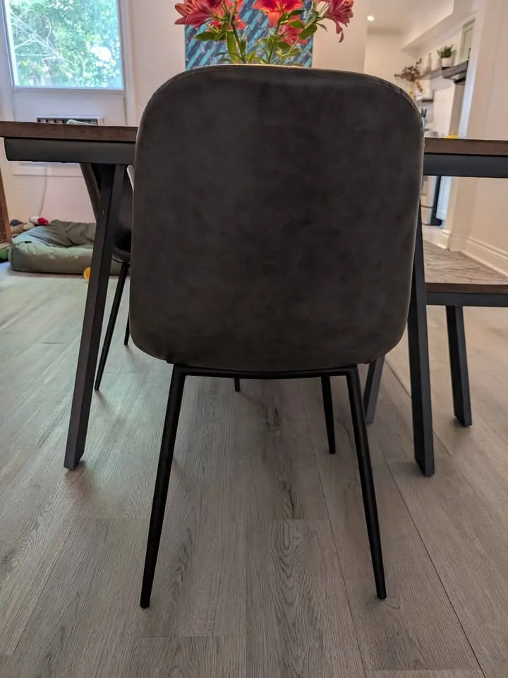 Rustic Wood Dining Table, Bench and 4 chairs image indicator(9)