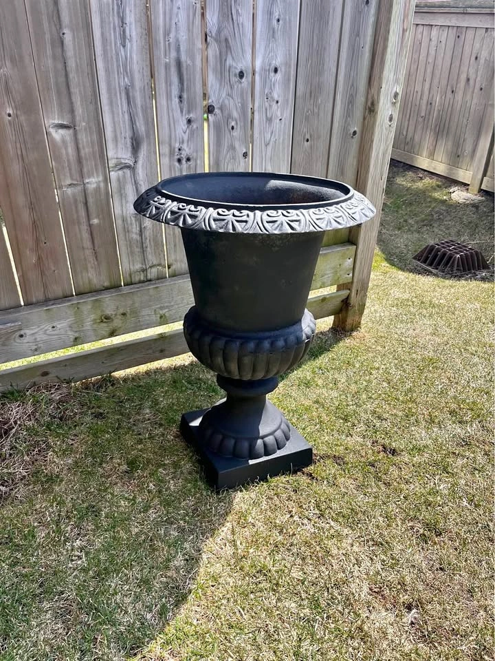 Cast Iron Urn Planter - 26 Inch Height