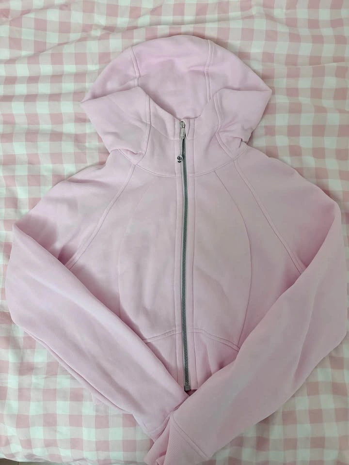 Lululemon Scuba Hoodie Cropped - Size 4 - Meadowsweet Pink - photo 2