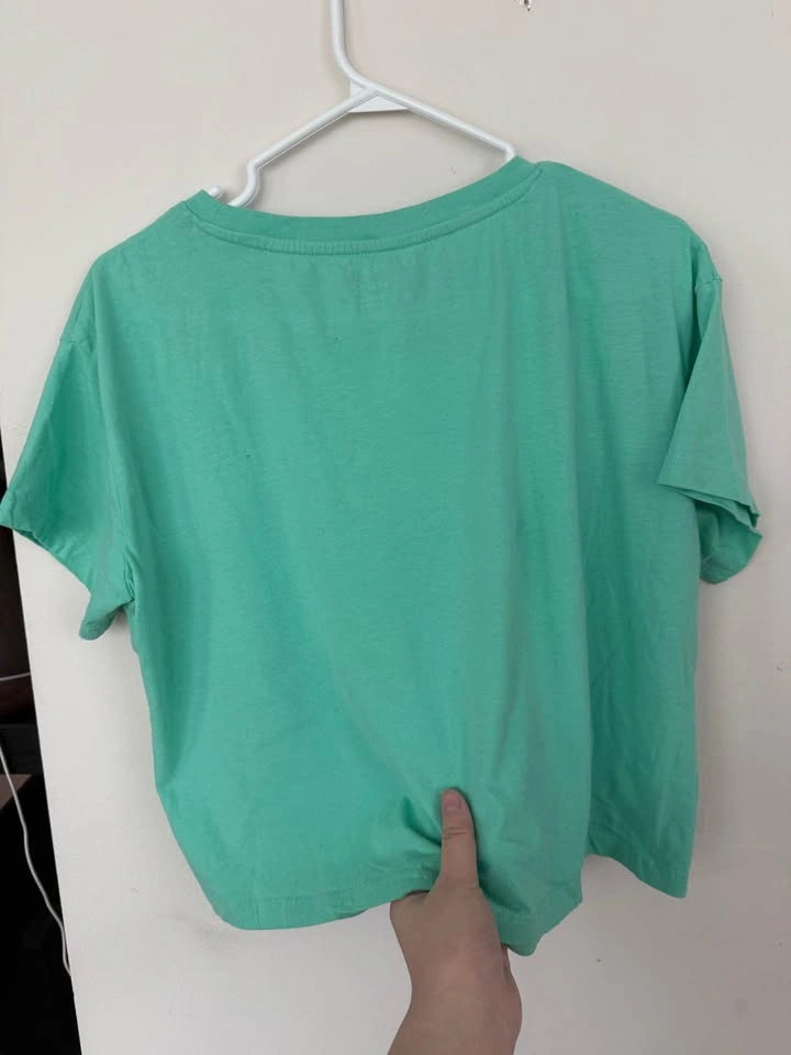 Women's Aeropostale Turquoise Cropped T-Shirt (L) - photo 2