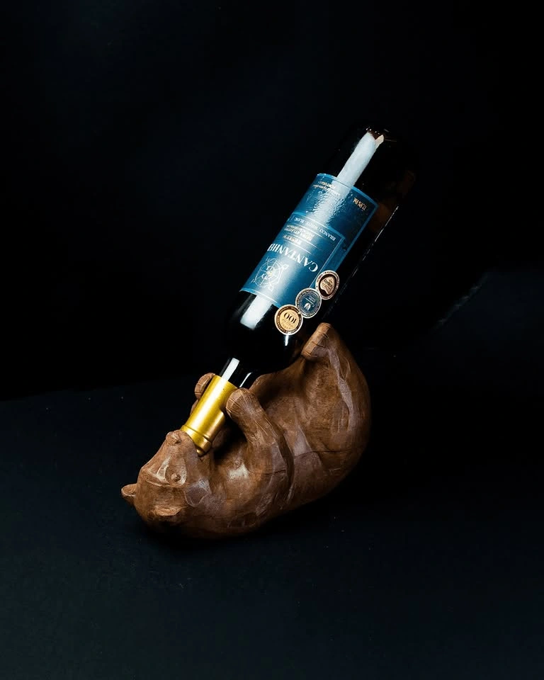 Bear Wine Bottle Display