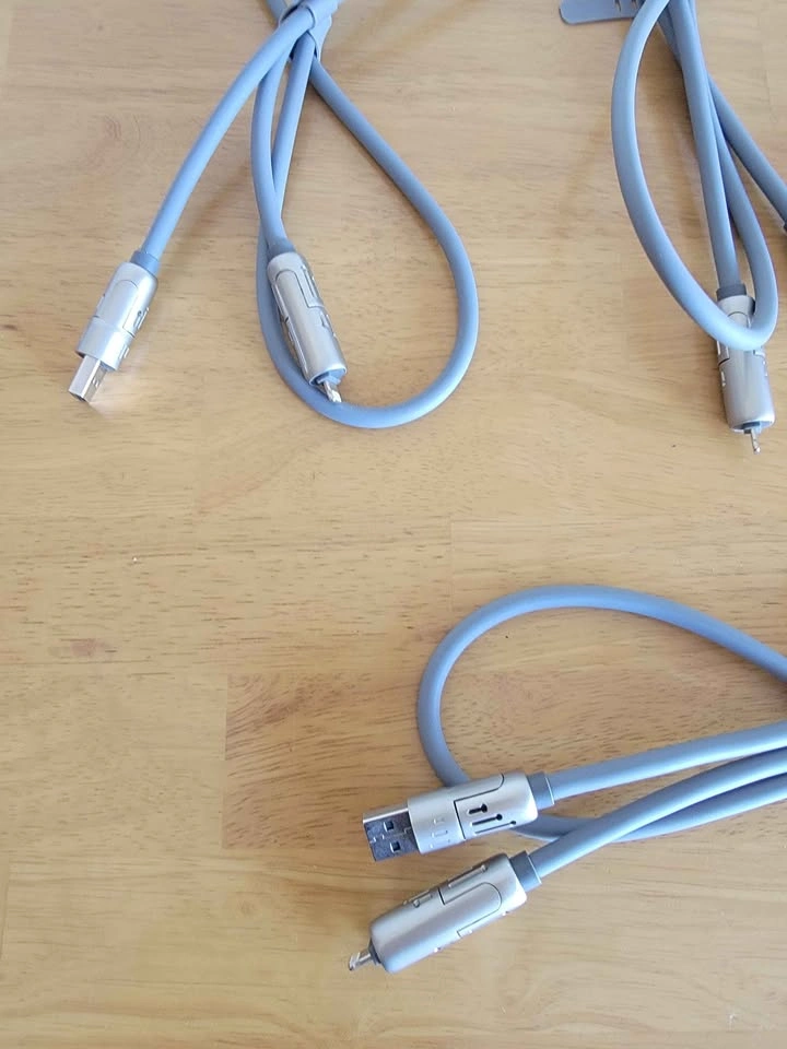 4-in-1 RGB Charging Cables - 4ft USB-C, Lightning, Android - photo 2