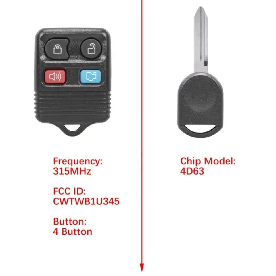 New Ford Key & Remote (Set) Compatible w/ Ford, Lincoln, Mazda - photo 3