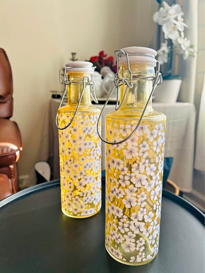 Glass Bottles with ceramic lids