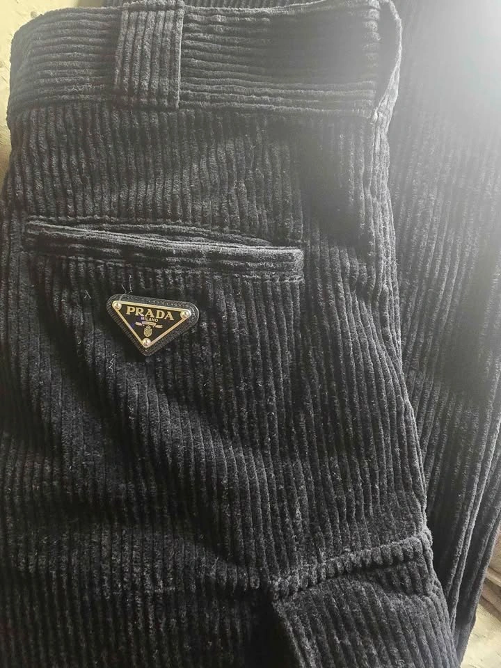 PRADA 2024 Black Corduroy Trousers - SPH Technical Fit - Size L - photo 3