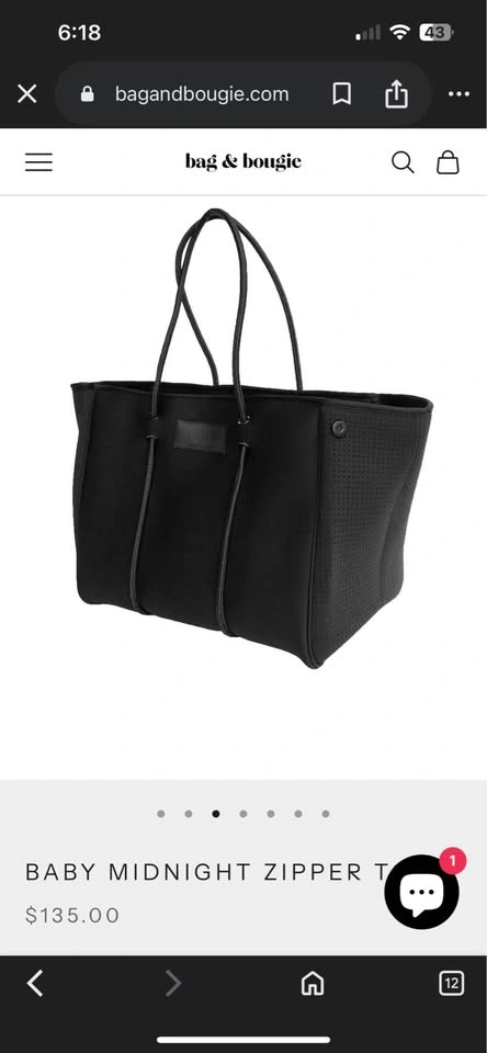 Bag and Bougie BABY MIDNIGHT ZIPPER TOTE - photo 2