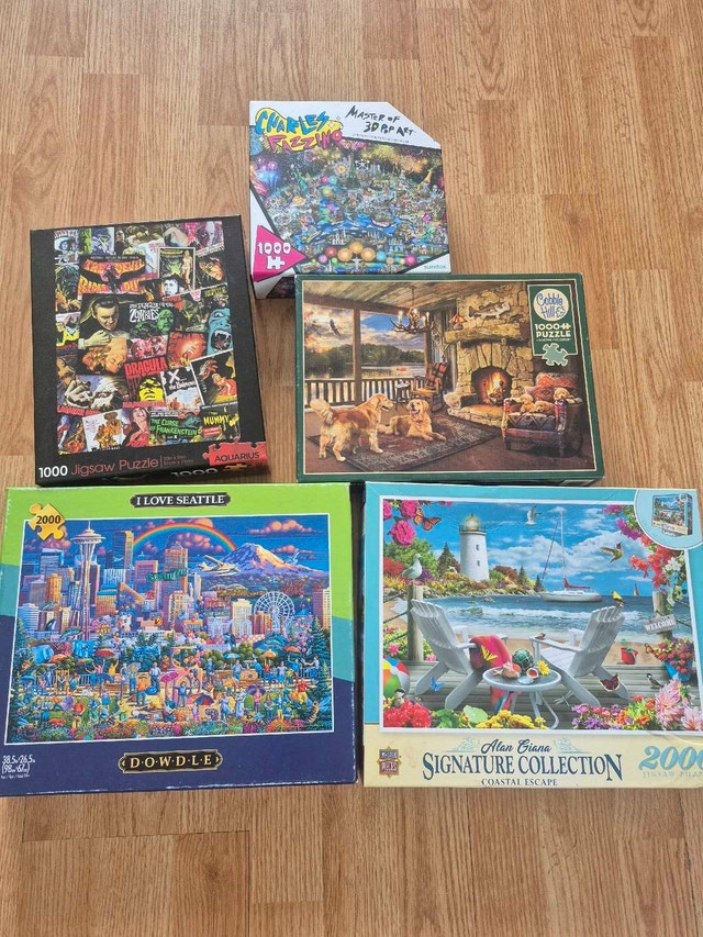 Set of 5 Different Puzzles