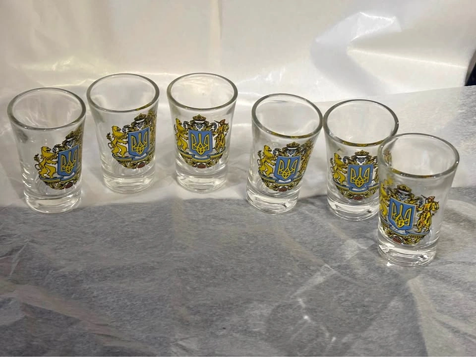 Shot Glasses Set of 6 – Ukrainian Design 🇺🇦