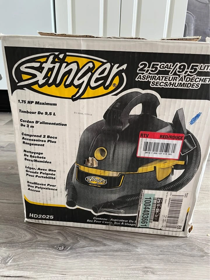 Stinger HD2025 Wet/Dry Vac – 2.5 Gallon | Comes with Box | $30 - photo 3