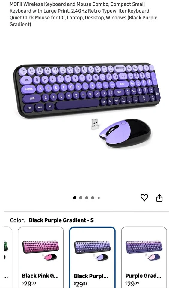 (New) Wireless Keyboard and Mouse Combo