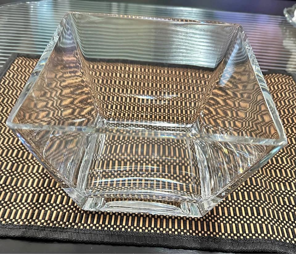 7” x 5” Heavy Duty Square Glass Vase/Bowl