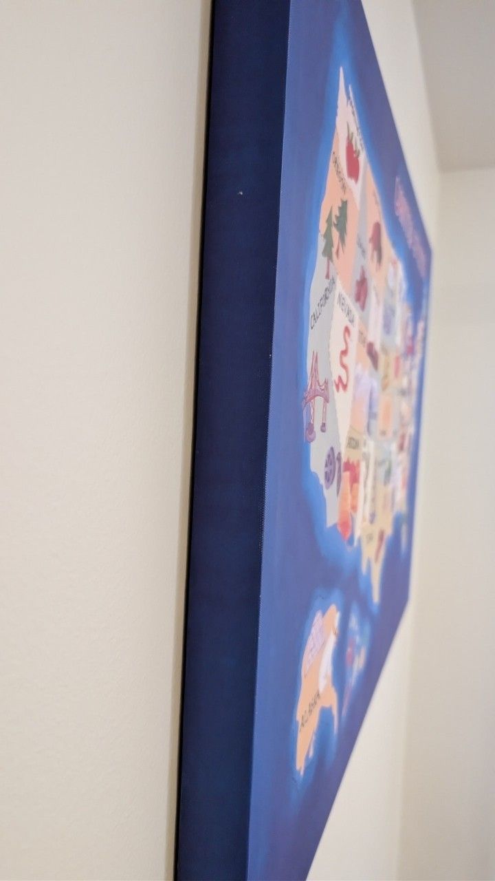 Large Decorative Art Canvas Of The United States - photo 3
