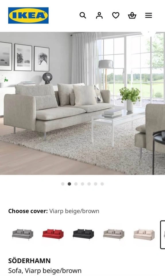 Ikea Sofa SÖDERHAMN Viarp beige/brown - photo 4