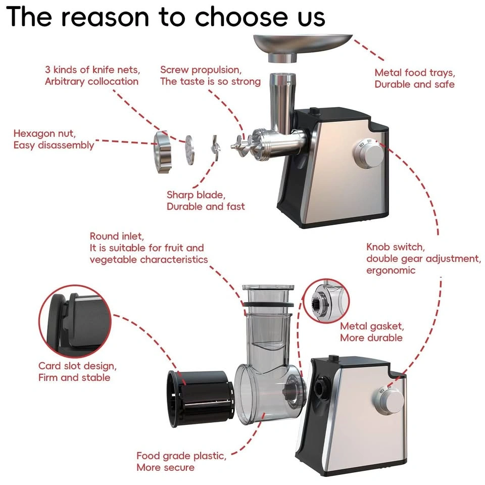 New Electric Meat Grinder 2800W w/ Sausage & Kubbe Maker - photo 4