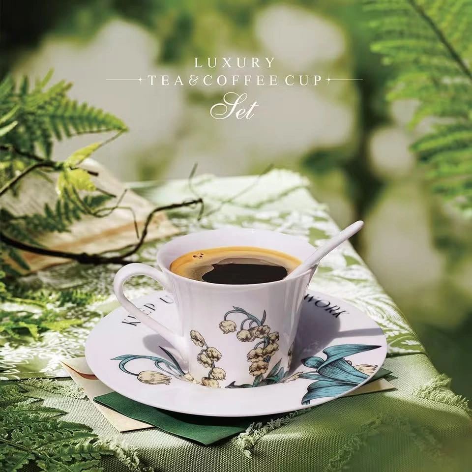 Luxury Porcelain Floral Tea & Coffee Cup Set - photo 4