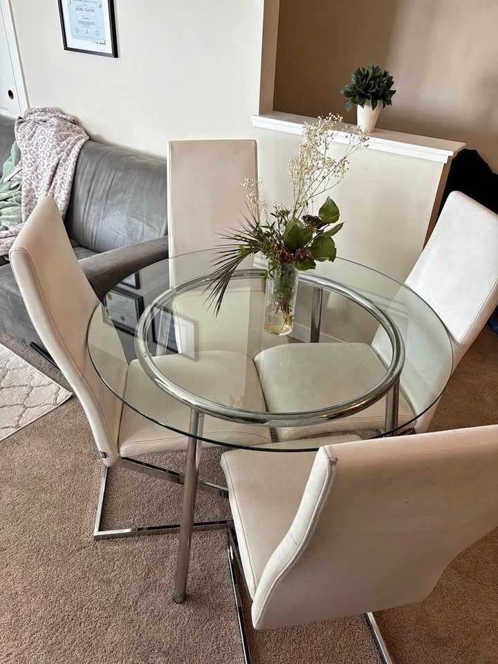 NEED GONE - Kitchen Dining Table and Cantilever Chairs