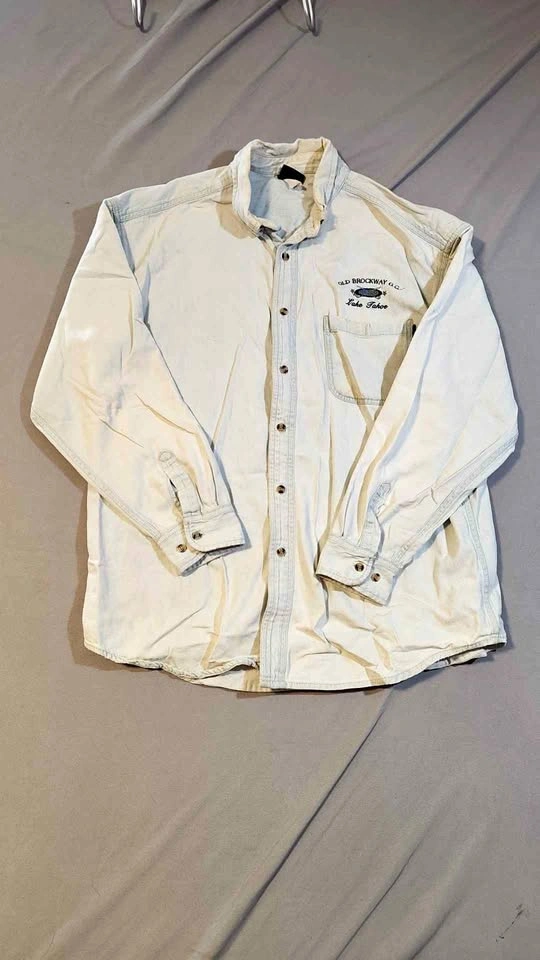 90s Y2K Ouray Lake Tahoe Golf Club Long Sleeve Shirt XL