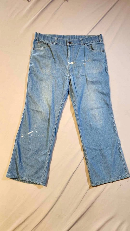 Vtg 80s Levis For Men Skosh More Room Orange Tab Jeans 38x32 Mad