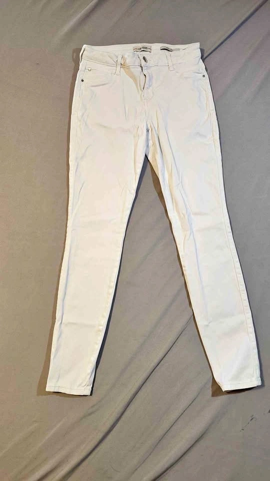 Guess Sexy Curve White Skinny Jeans Size 28