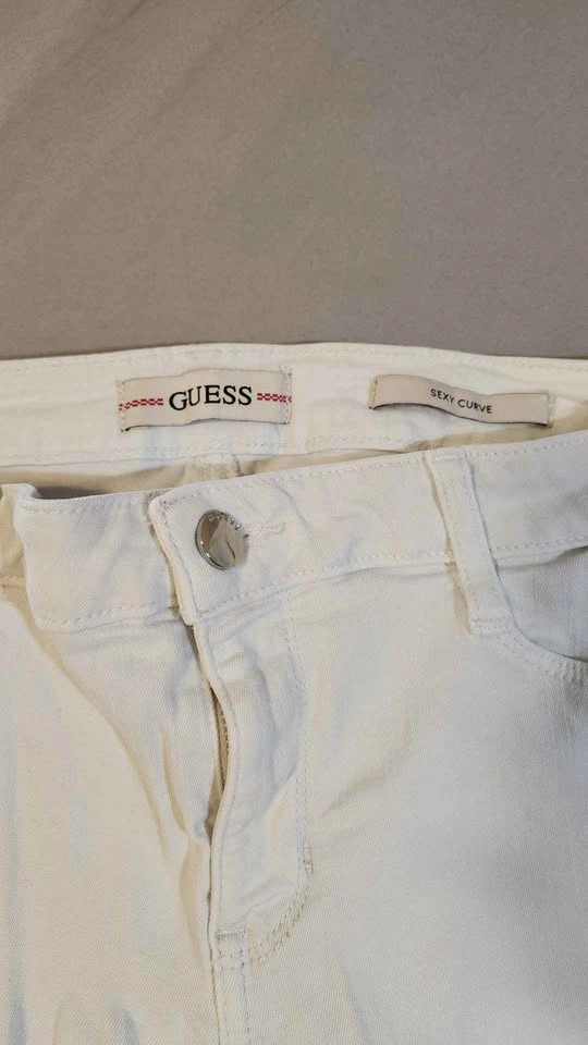 Guess Sexy Curve White Skinny Jeans Size 28 - photo 2