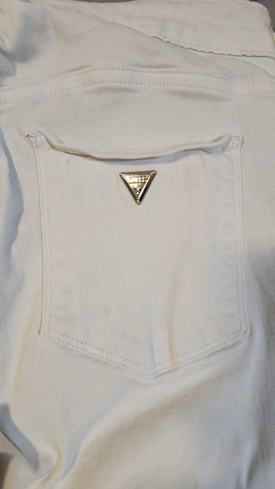 Guess Sexy Curve White Skinny Jeans Size 28 - photo 5