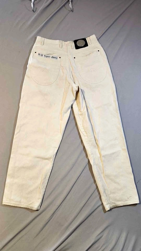 Pa'Co Originals Y2K Cream Wide Leg Jeans 36X31 *read*