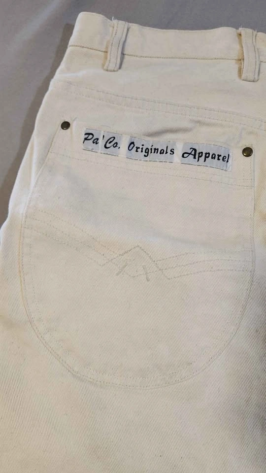 Pa'Co Originals Y2K Cream Wide Leg Jeans 36X31 *read* - photo 2