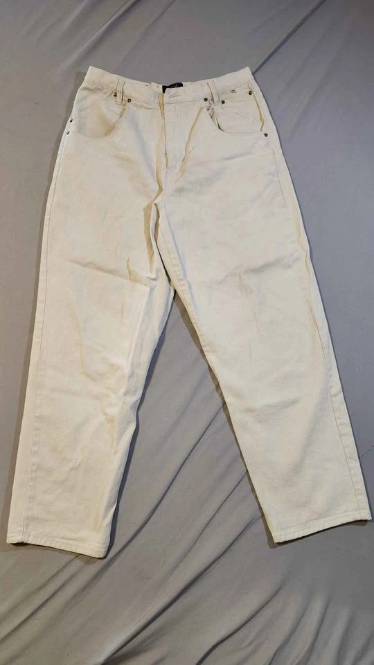Pa'Co Originals Y2K Cream Wide Leg Jeans 36X31 *read* - photo 4
