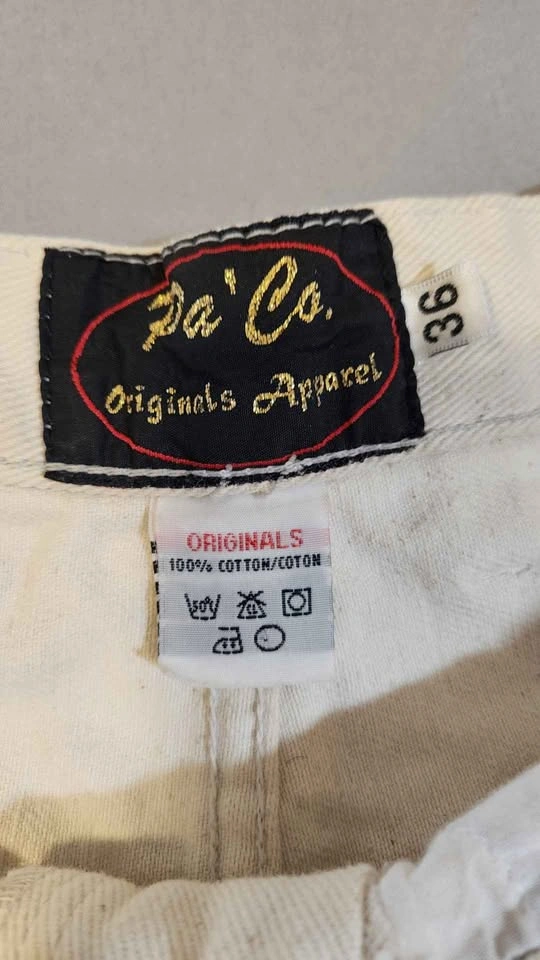 Pa'Co Originals Y2K Cream Wide Leg Jeans 36X31 *read* - photo 5