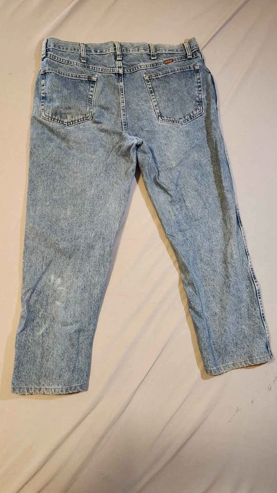 Vintage Rustler Work Jeans 38x30 Heavyweight Denim Grunge Skater - photo 2