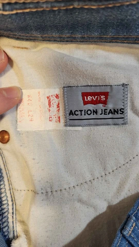Vtg 80s Levis Action Jeans Orange Tab 40x29 Made in USA - photo 4