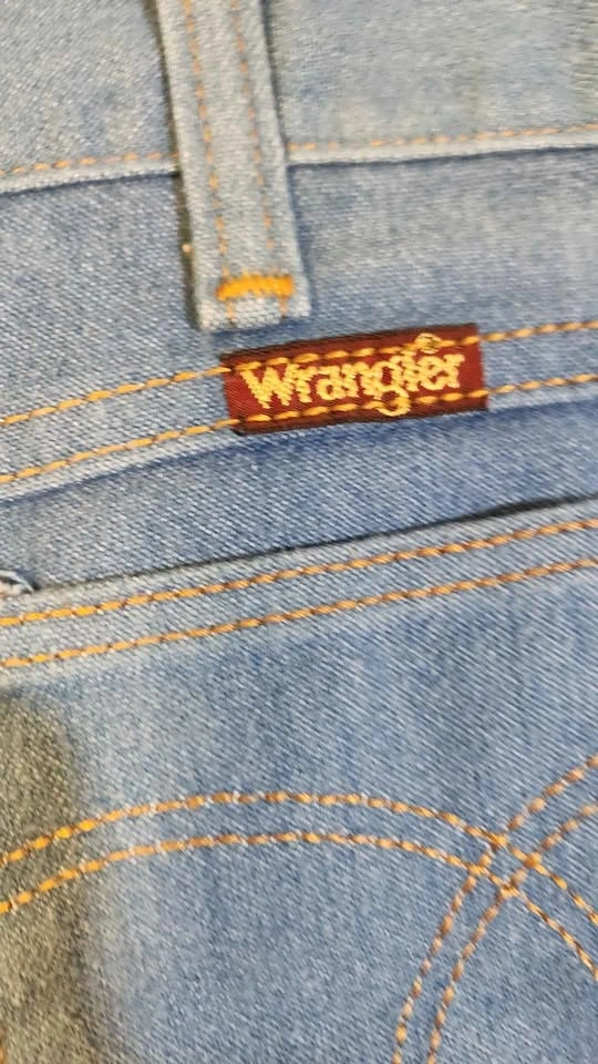 Vtg 70s Wrangler No Fault Jeans 38x30 USA Bootcut Cowboy Denim - photo 4