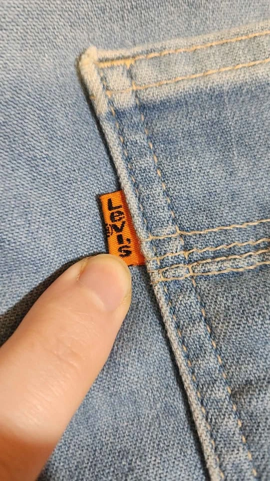 Vintage 80's Levi’s Orange Tab 42x30 Skosh More Room Jeans Blue - photo 3