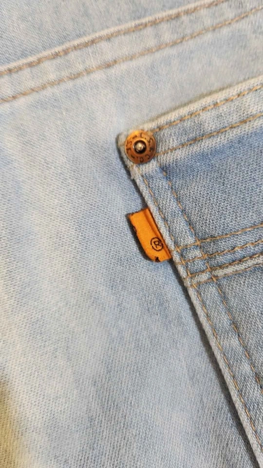 Vtg 70s Levis For Men Skosh More Comfort Orange Tab Jeans 40x34 - photo 2